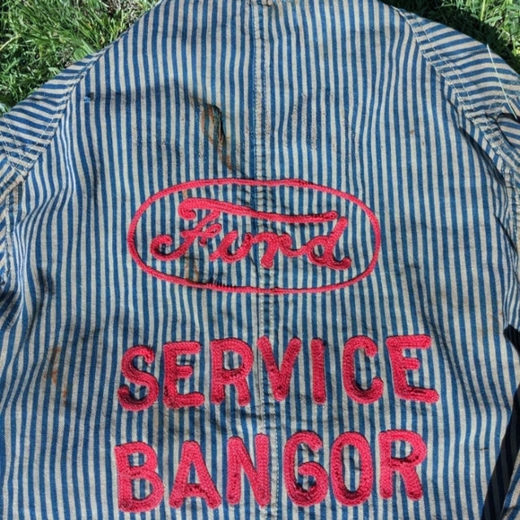 ✨SOLD✨VTG 1920s Ford Bangor Hickory Stripes Chore - Picture 3 of 12